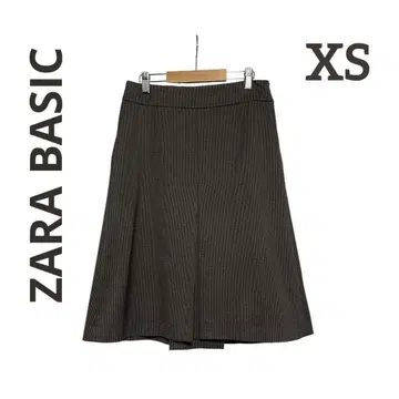 ZARA 미디 스커트 박스 플리츠 체크 무늬 오피스 출퇴근 XS