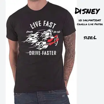 미사용 Disney 디즈니 빌런 크루엘라 드 빌 티셔츠 L