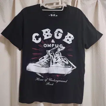 T셔츠 CBGB & OMFUG M 사이즈 반팔 블랙 CONVERSE