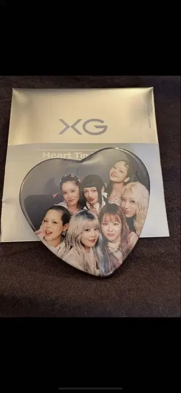 XG 하트 모양 캔뱃지 ALL