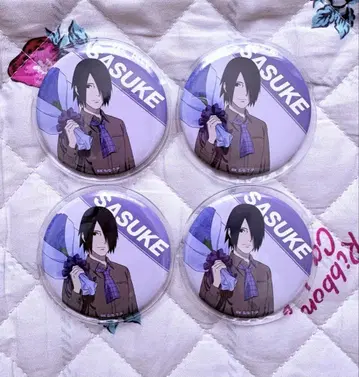 [BORUTO 세가 콜라보 카페] 캔뱃지 우치하 사스케 4점