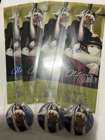 FGO Fes 랜덤 티켓풍 카드 영기소환 캔뱃지 니토크리스 알타
