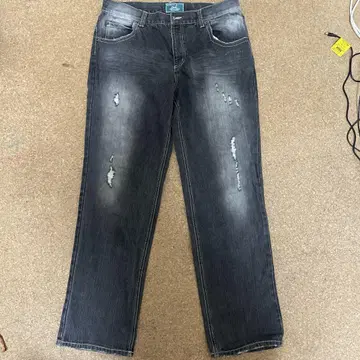 archive black wide denim pants 00s