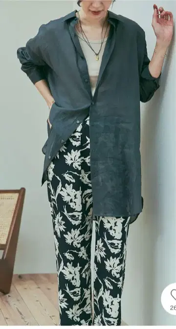어반 리서치 도어스 린넨 레이온 플라워 프린트 팬츠 M