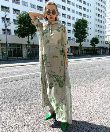 ISLA PIPING SHEER DRESS ameri vintage