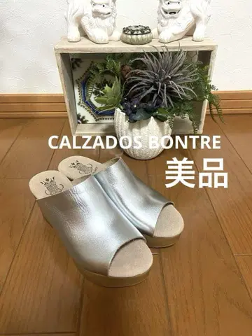 미사용! 살바토레본트레 가죽 사보 샌들 통굽 현관에서 몇 번 시착