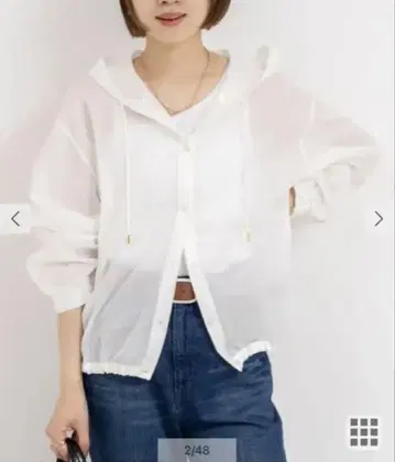 놀리스 시어 후드 셔츠 화이트