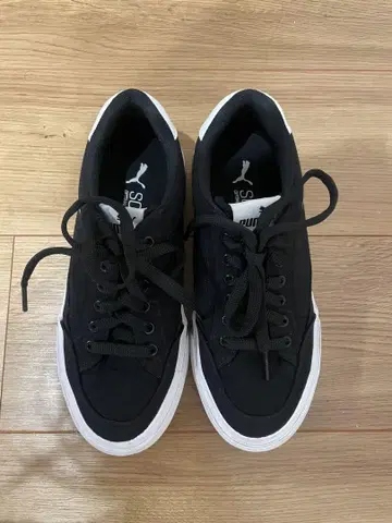 PUMA 코트 클래식 벌크 스니커즈 22.5cm 블랙