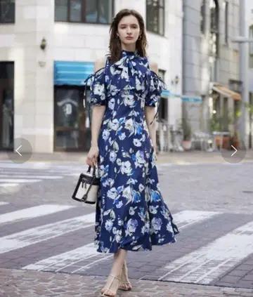 AND COUTURE 셔벗 플라워 프린트 원피스