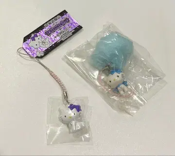 챠미 키티 홋카이도 한정 라벤더 네츠케 퍼 스트랩 스카이블루