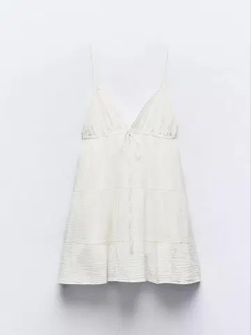 ZARA 코튼 거즈 티어드 원피스
