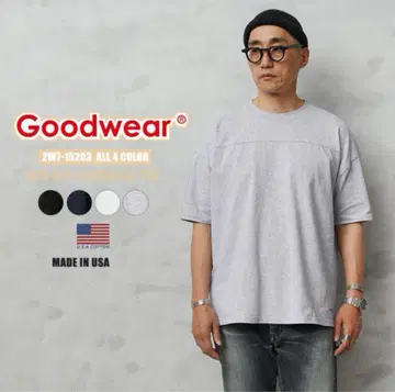 Goodwear 굿웨어 USA 코튼 풋볼 T GRAY L