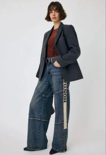 HONDA 와이드 레그 데님 팬츠