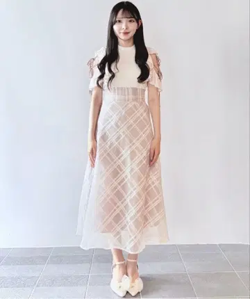 NOMAE 바이컬러 리본 도킹 원피스