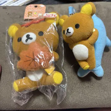 지역 한정 리락쿠마 봉제인형 키체인 히로시마와 돌고래