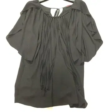 100% SILK 블랙 상의