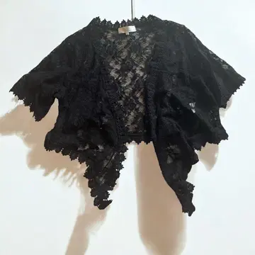 레이스 블랙 반팔 볼레로 LL 결혼식 등에도