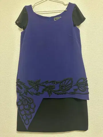 [그레이스 콘티넨탈] 자수, 비쥬, 이소재 변형 디자인 원피스