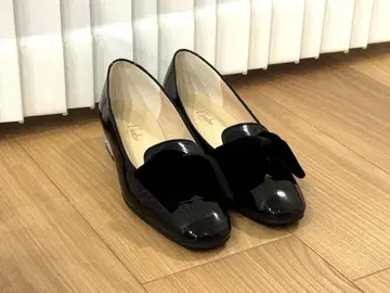 t.inaba 블랙 로퍼 리본 포함 23.0cm