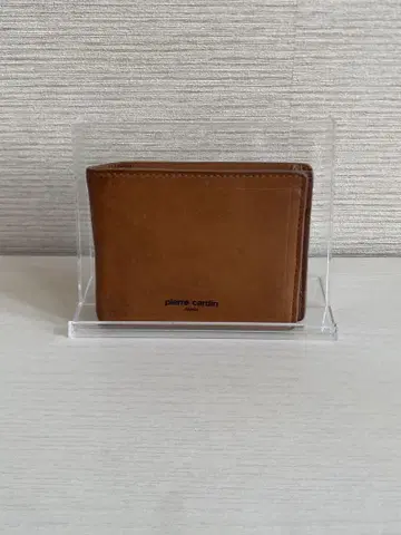 [ pierre cardin ] 접이식 지갑 브라운 가죽
