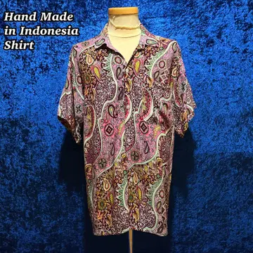 100% Cotton Hand Made in INDONESIA 셔츠