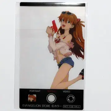 에반게리온 아스카 카메라 화면풍 클리어 카드