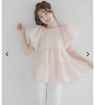 fitmore saaya 콜라보! 자카드 티어드 상의