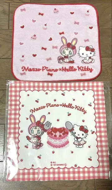 [새상품] 메조피아노 키티 SWEET BOX 손수건 2세트