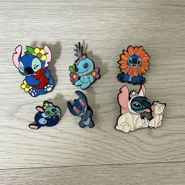 스티치 핀 배지 6개 세트