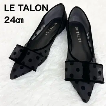 [새상품급] LeTalon 르탈론 포인티드 튤 리본 플랫 24cm