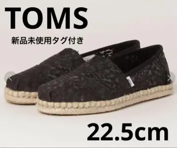 토모스 슬립온 보태니컬 레이스 22.5cm 블랙 택 포함 미사용 새상품