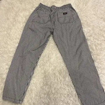 Dickies 남성용 스트라이프 그레이 이지 테이퍼드 릴랙스 셰프 팬츠