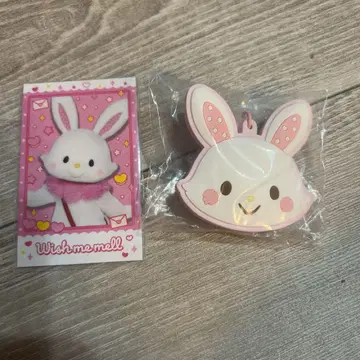 Wish me mell 토끼 거울 스트랩 카드 포함