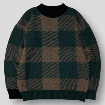 컨디션 최상 sacai 19 AW 버팔로 체크 니트 19-02081 M