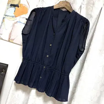 [ 새상품급 ] Leilian 레리안 토미오카 요시코*플리츠 블라우스