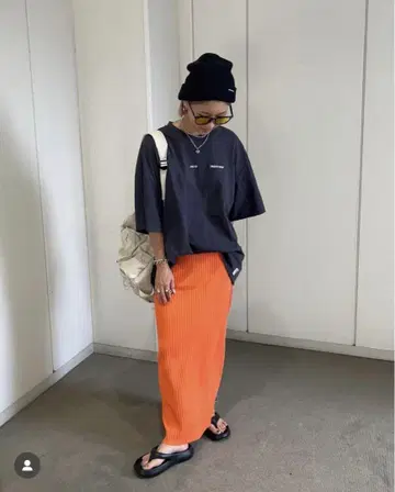 segur 오렌지 리브 스커트