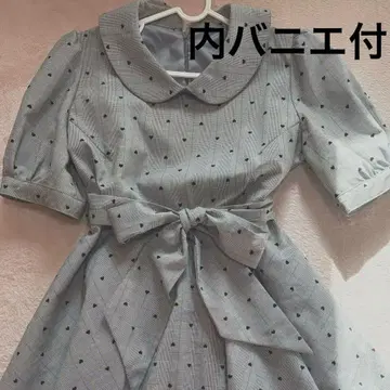 evelyn 에블린 반팔 미니 원피스 허리 리본
