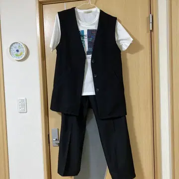 블랙 팬츠 셋업