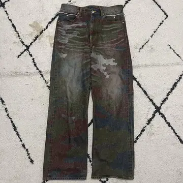 FAF CAMO AGED DENIM PANTS Size2
