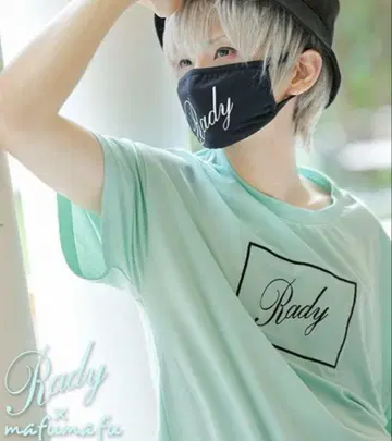 새상품 한정 마후마후 콜라보 Rady 박스 로고 T셔츠 민트 그린