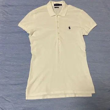 POLO RALPH LAUREN 화이트 피케 셔츠 S