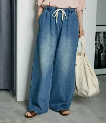 FREAK S STORE 워시 가공 이지 데님 팬츠 블루 S