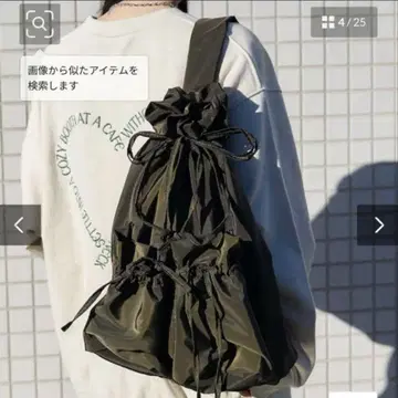 FREAK'S STORE 리본 포함 백팩 올리브