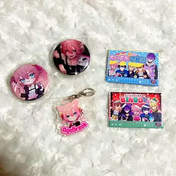 여우 VTuber 캔뱃지 키링