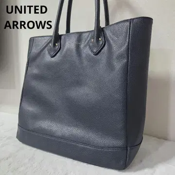 컨디션 최상 UNITED ARROWS 주름 인조 가죽 지퍼 토트백