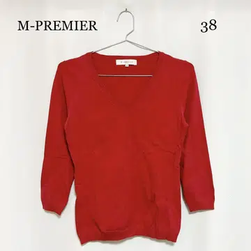 0183 M PREMIER V넥 7부 소매 스웨터 38 사이즈