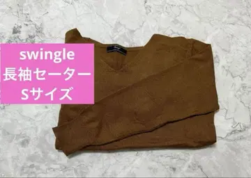 swingle 긴팔 스웨터 니트 V넥 S 사이즈