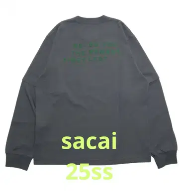 sacai 25SS Flock Print L/S T-shirt size3