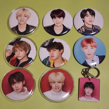 BTS 캔뱃지 키링 정국 V 태태 진 슈가 호석 RM