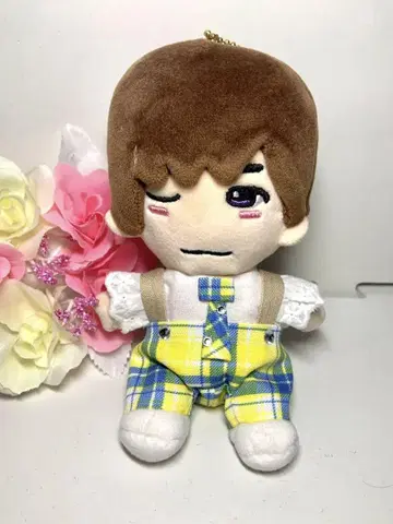 나니와단시 치비누이 의상 라이브 체크 무늬 멜빵바지